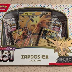 Pokemon 151 Zapdos ex Collection Box - Pristine