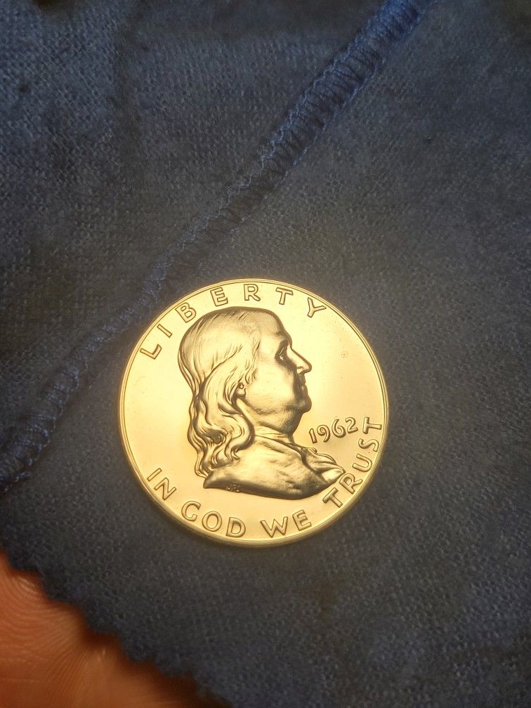 1962 Franklin Silver Proof Half Dollar - 90% PURE SILVER
