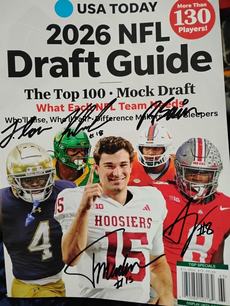 NCAA Football Autograph Magazine Mendoza Avrell Reese