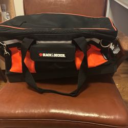 NEW Black & Decker Large Heavy Duty Tote Tool Bag With Super Hard Bottom