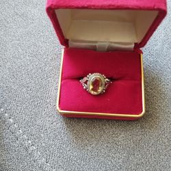 Silver Ring Topaz Stone 