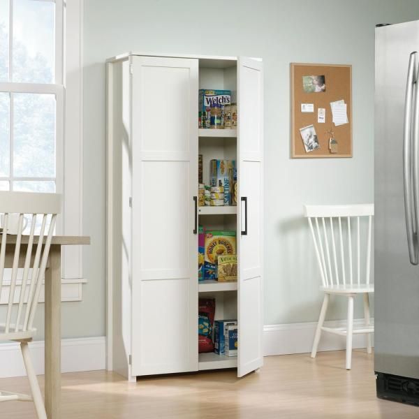 HomeVisions Soft White Storage Cabinet