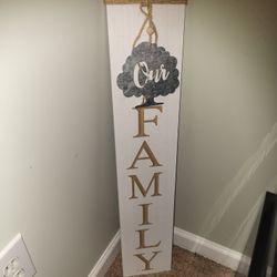 Our Family Sign Hang Or Stand Sign