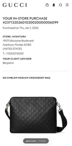 Gucci GG Emblem Medium Crossbody Bag 40% off