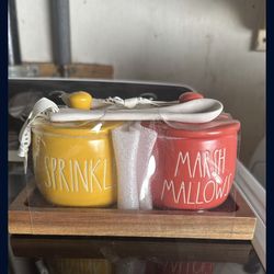 rae dunn ice cream topping  set!