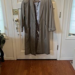 Women Leather Trench Coat 