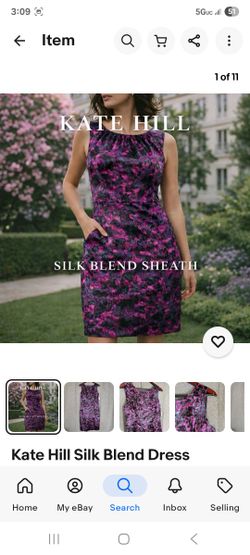 Kate Hill silk blend Sheath Dress size 12