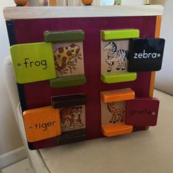 Zany Zoo Wooden Activity Cube - Cubos De Animalitos Para Bebé