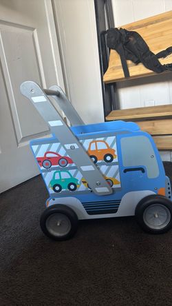Kids wood push car