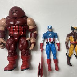 Marvel Legends Juggernaut/captain America/wolverine
