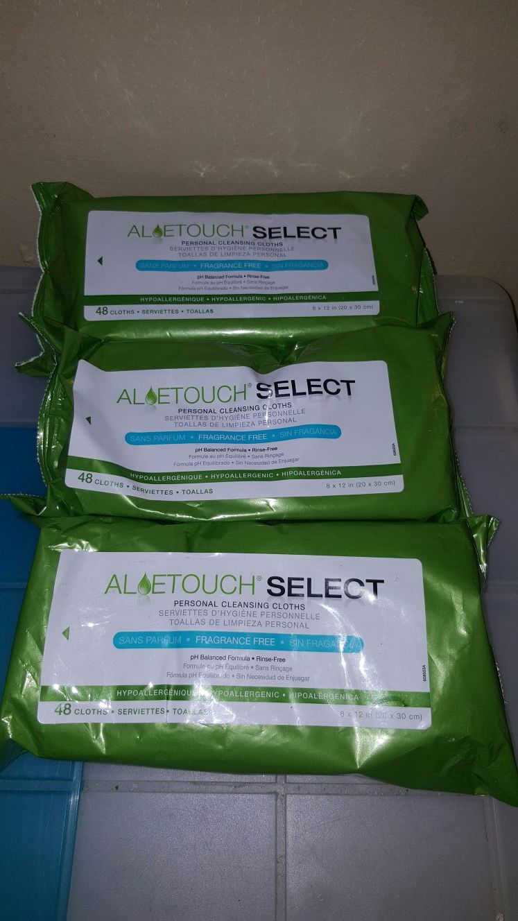 Aloe touch personal cleansing cloths