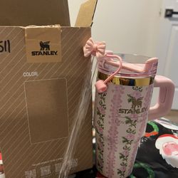 Flower Stanley With Straw Top 