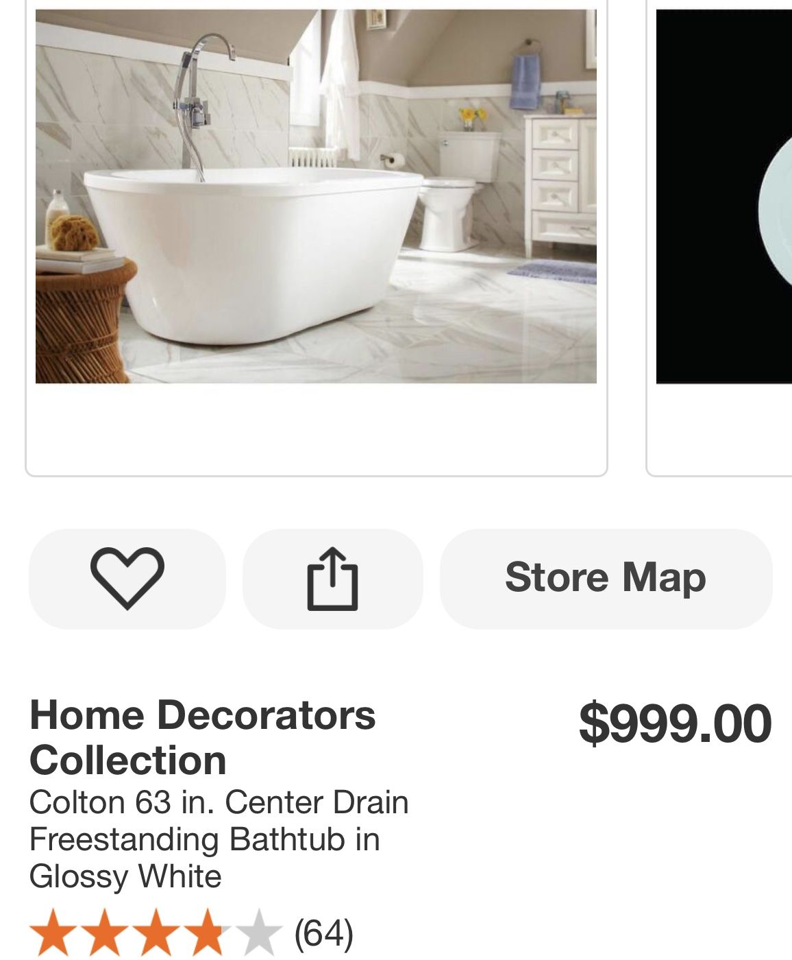 Colton 63 in. Center Drain Freestanding Bathtub in Glossy White Colton 63 in. Center Drain Freestanding Bathtub in Glossy White
