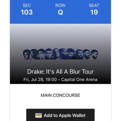 Drake ticket 
