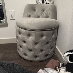 Grey Ottoman Chair