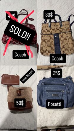 Coach, rosetti, Issac mizrahi, purses