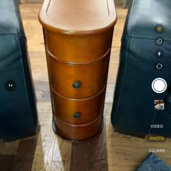 Maple Wood 2 Drawer End Table 