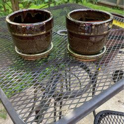 Amazing Drip Glaze Look Green Heavy Ceramic Planter Pots