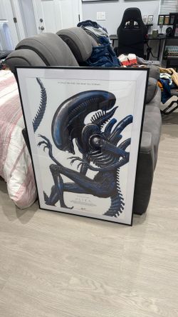CUSTOM FRAMED MONDO ALIEN ART PRINT LIMITED AUTHENTIC 24” X 36”
