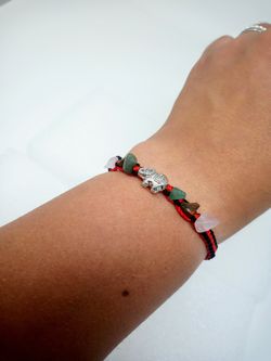 Bracelet elephant w/ quartz Salud, dinero & amor