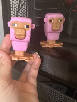 Minecraft Pink Monkey Mini Figures – Set of 2