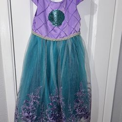 The Little Mermaid Girls Party Dress Size small 