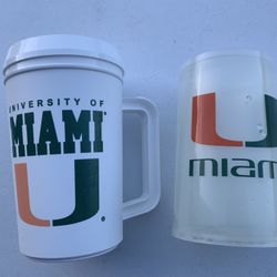 University of Miami 2 mugs and lunch bag Coral Springs 33071