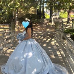 Light Blue Quince Dress