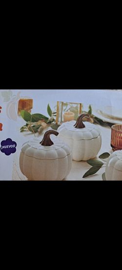 JUEGO DE DOS TAZONES DE CALABAZA CON TAPA MARBELLA PRINCESS HOUSE ⚘️
