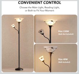 Torchiere Floor Lamp with Reading Light