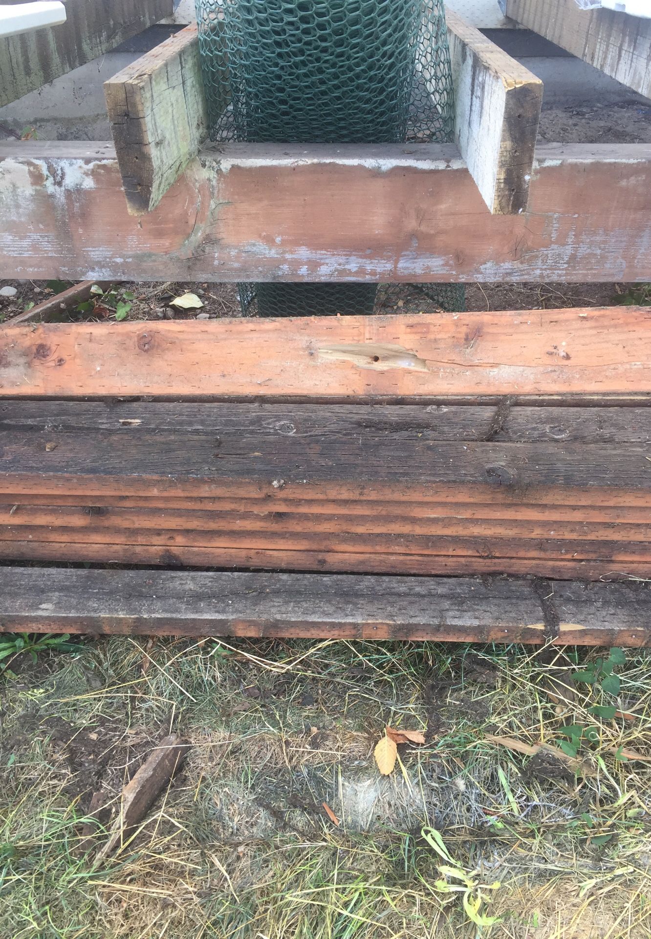 12’ pressure treated 2x4 decking boards (used)