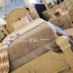 Pre Order 5 Piece Master Bedroom Set; Queen Bed Frame, Dresser, Night Stand, Mirror, Chest 💛No Needed Credit Check 💛 $39 Down Payment with Financing