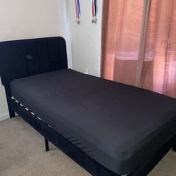 Twin Bed Frame + Mattress 