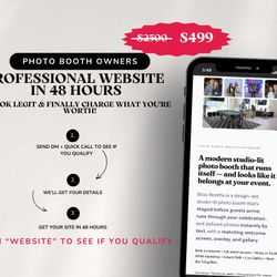 Photo Booth website sale. Only available until January 28th