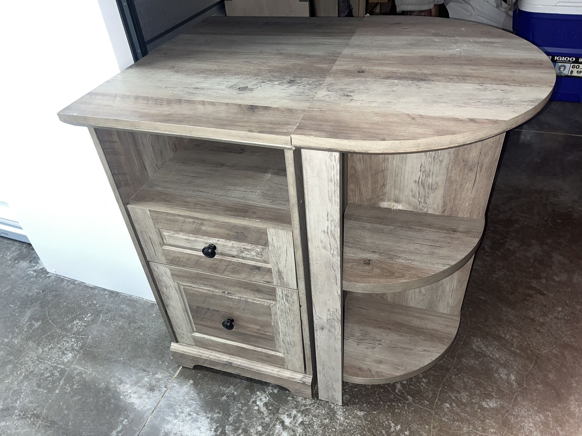 Computer Side Table & Half-Moon Console