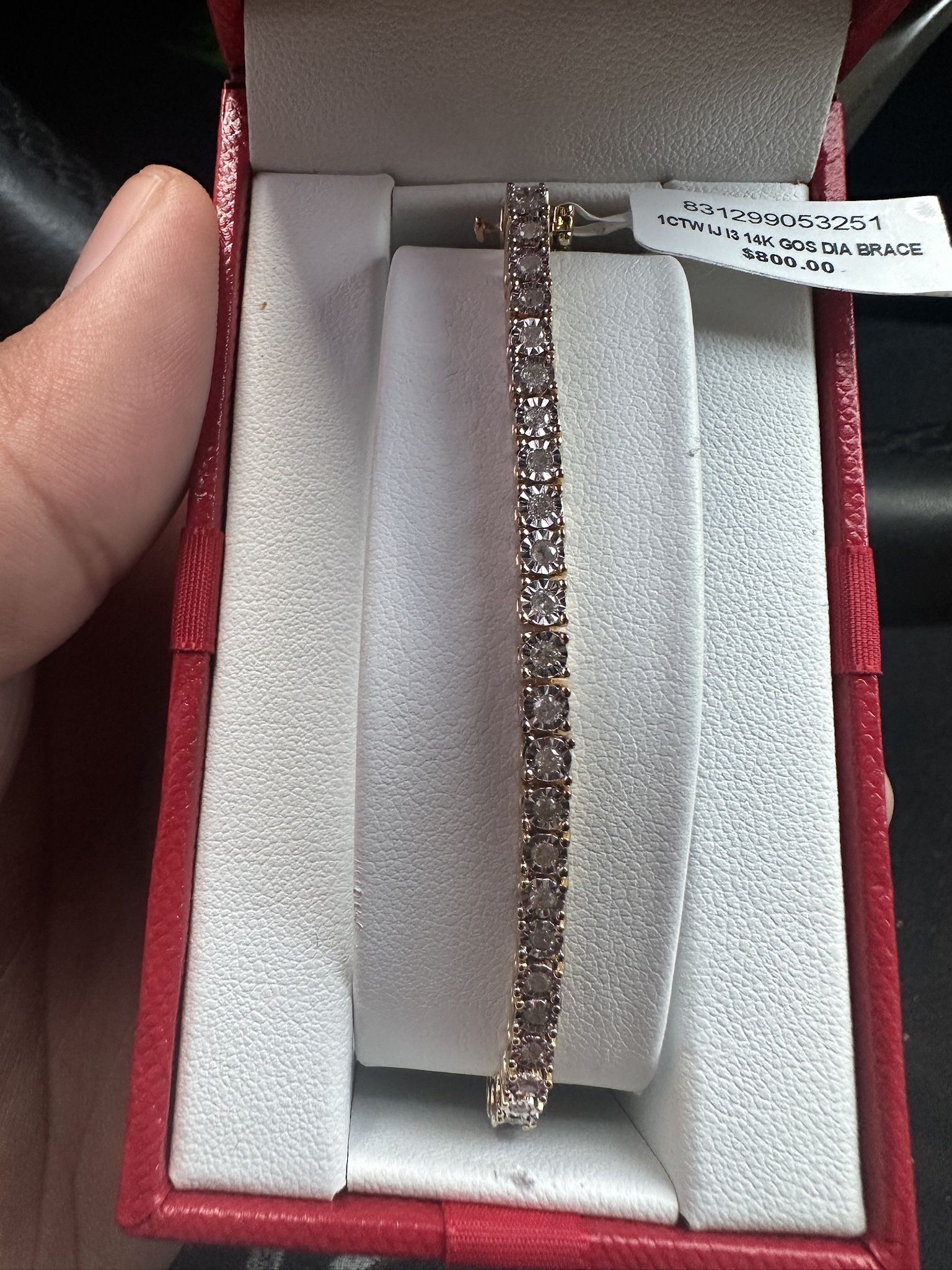 1ct Diamond Tennis Bracelet 14k GOS