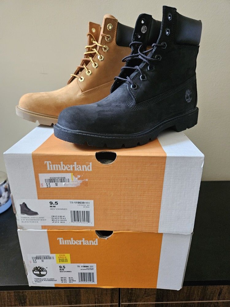 2 Pair Timberland 6 Inch Size 9.5 Mens