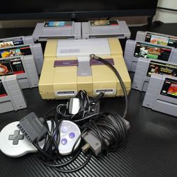 SNES Super Nintendo With Games Bundle