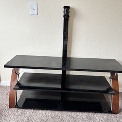 Storage Table, 3-in-1 Flat Panel TV Stand for TVs up to 65", Brown Cherry