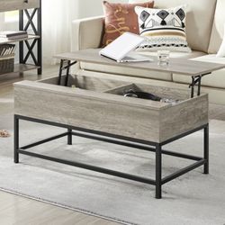 LIFT TOP COFFEE TABLE RUSTIC GRAY BRAND NEW