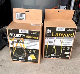 Guardian Fall Protection Velocity Economy Harness — Full Body, Adjustable, Pass-Through Chest & Leg Buckles, OSHA/ANSI Compliant, Model# 01703B & Guar