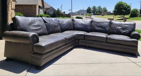 Beautiful 100% Leather Sectional For Sale