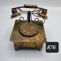 Antique Copper Phone Music Box