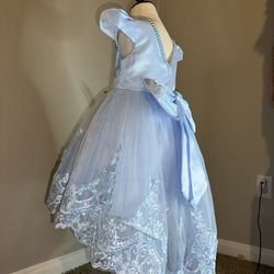 Light Blue Pageant Dress, Girl Size 3-4 T