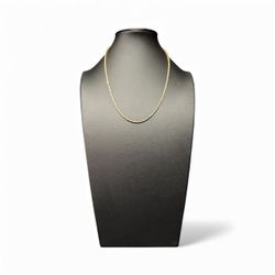 18” 10K Yellow Gold Diamond Cut Rope Chain