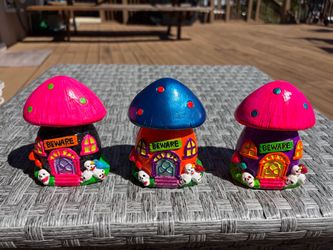 Colorful Mushroom Houses