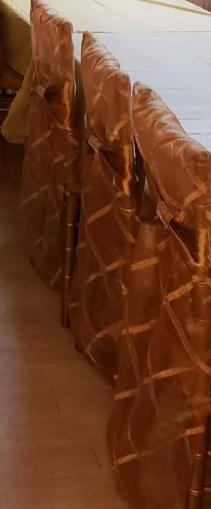 Homemade Covers For Chivara Chairs Only; Gold Color 16’’X 39’’