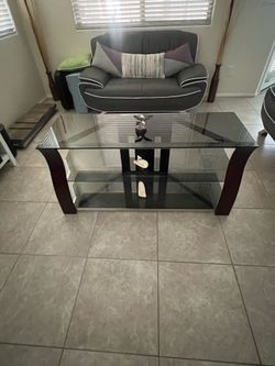 Glass TV Table