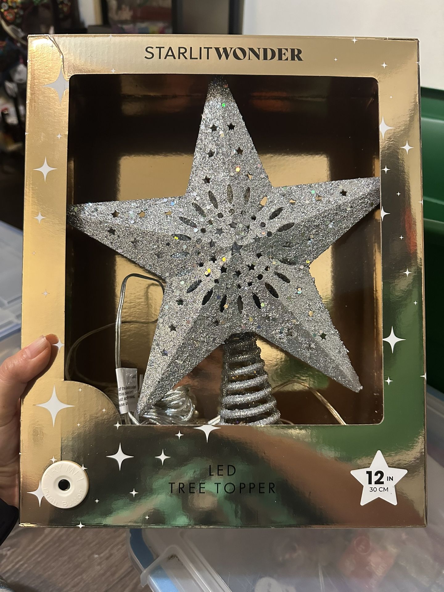 Christmas Tree Star LED/Light Topper (12 In.)