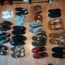 18 Pair Of Used Shoes Size 8.5/9